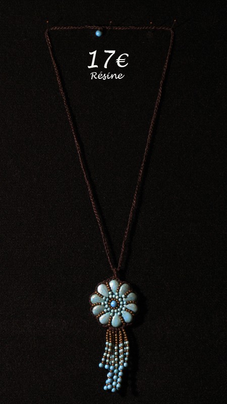 COLLIER MEDAILLON TURQUOISE